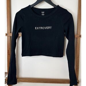 Embroidered Cropped Long Sleeve